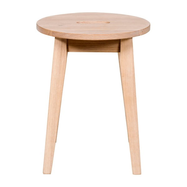 Матово лакирана ниска дъбова табуретка Frigg Confetti - Rowico-image-1