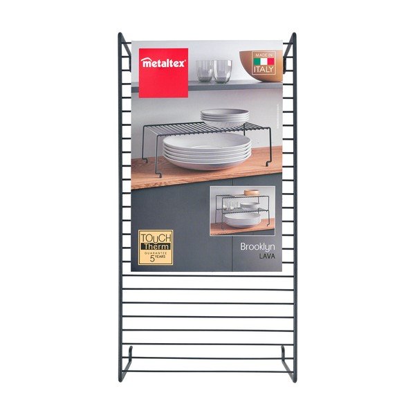Черен допълнителен рафт за кухня Lava Brooklyn - Metaltex-image-4