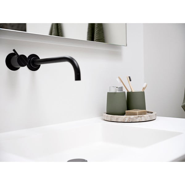 Зелена порцеланова чаша за четки за зъби Nova - Zone-image-1