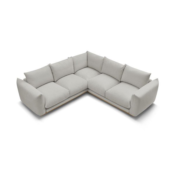 Светлосив ъглов диван Ernest – Bobochic Paris-image-4