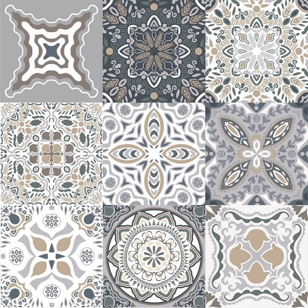 Комплект от 9 декоративни стикера за стена , 10 x 10 cm Orfeo - Ambiance-image-2