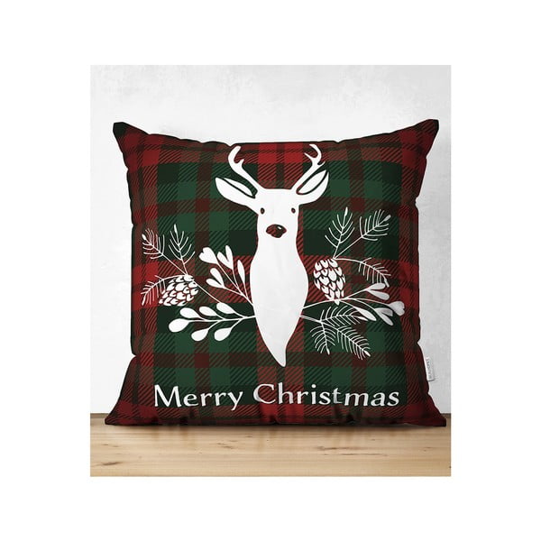 Комплект от 4 коледни калъфки за възглавници и покривка за маса Tartan Christmas - Minimalist Cushion Covers-image-4
