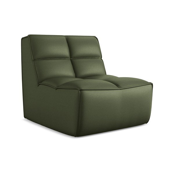 Зелен модул за диван от изкуствена кожа Kalai – Makamii-image-2