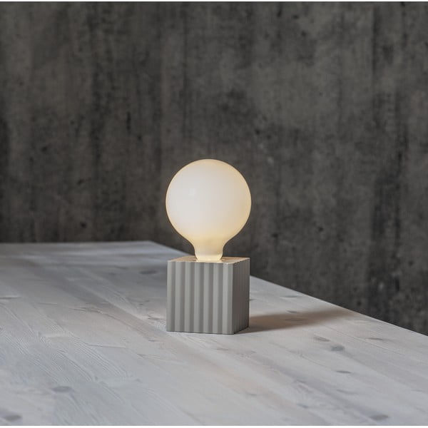 Светлосива основа за лампа 10 cm Box - Star Trading-image-4