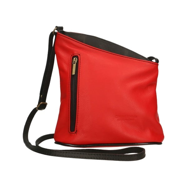 Червена и черна кожена чанта Garturo - Chicca Borse