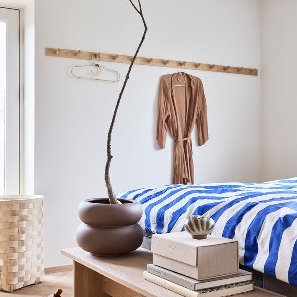Бяло/синьо  единично  памучно спално бельо 140x200 cm Shima – OYOY Living Design-image-1