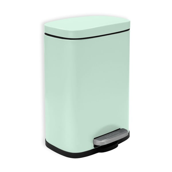 Стоманено кошче за боклук с педал в цвят мента 5 l   Akira – Spirella
