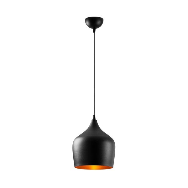 Черно висящо осветително тяло с метален абажур ø 22 cm Dodo – Opviq lights-image-2