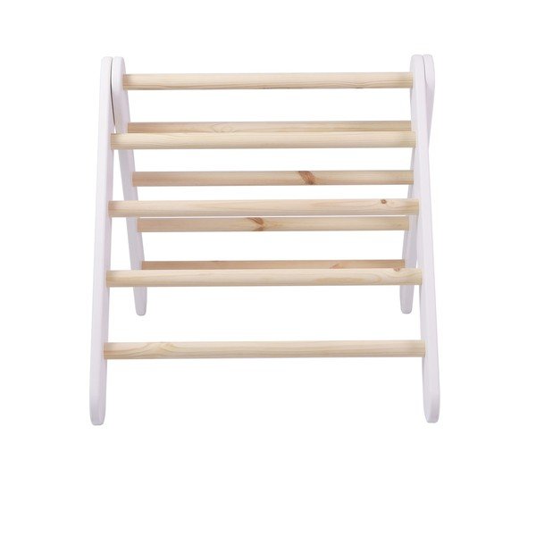 Бял пиклер триъгълник от масивен бор 46x87x60 cm Montessori – Meowbaby-image-3