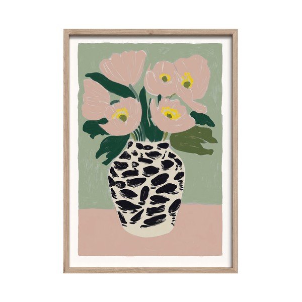 Печатна картина с включена рамка 50x70 cm Spotted Vase – Styler