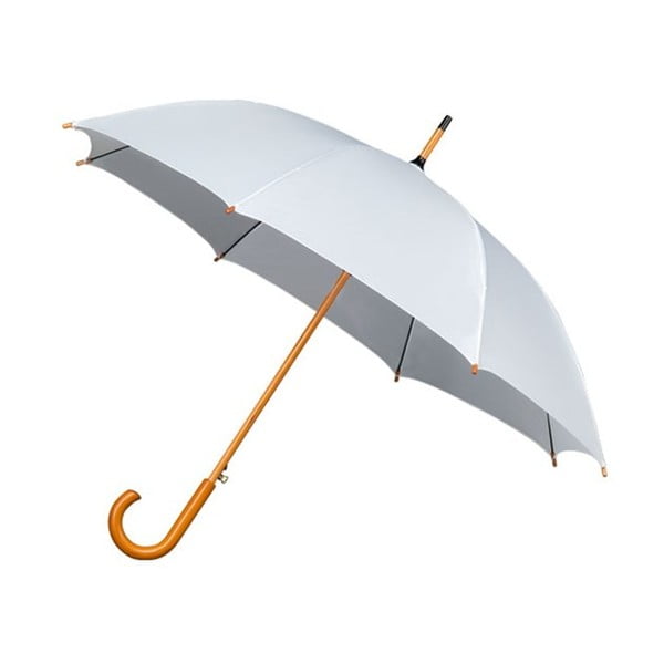Бял чадър с дървена дръжка Дървен, ⌀ 102 см - Ambiance