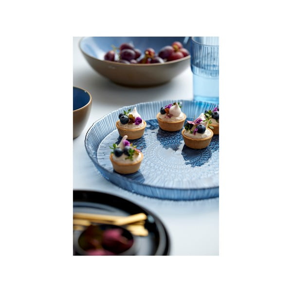 Синя стъклена чиния за сервиране ø 30 cm Kusintha - Bitz-image-2