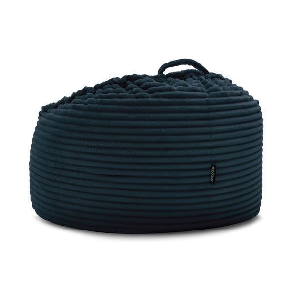Тъмносин пуф от рипсено кадифе Socrate – Bobochic Paris-image-4