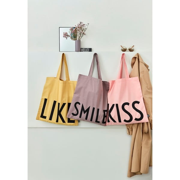 Жълта платнена чанта Like - Design Letters-image-1