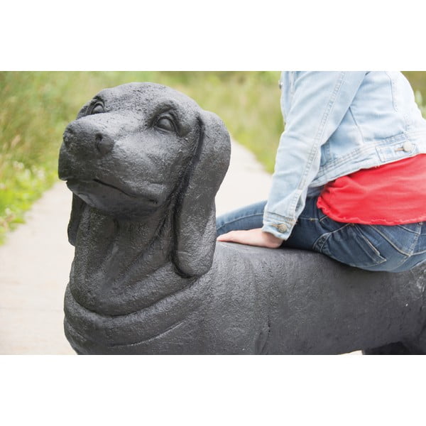 Черна градинска пейка Dachshund – Esschert Design-image-4