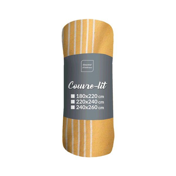 Жълто покривало за легло 220x240 cm Adele – douceur d'intérieur