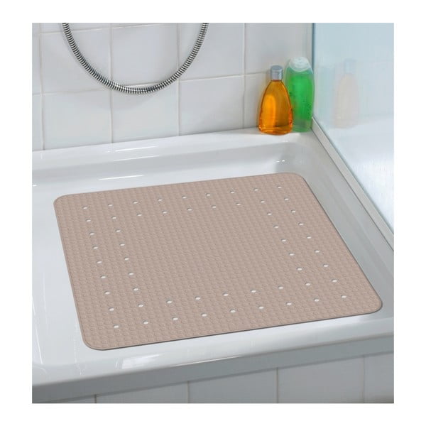 Сива и бежова неплъзгаща се постелка за баня , 54 x 54 cm Mirasol - Wenko-image-2
