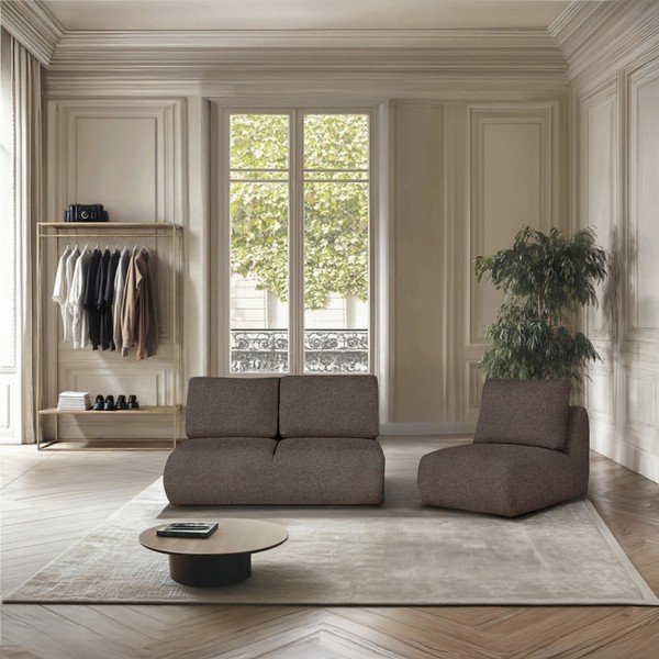 Кафяво кресло от букле Mirel – Rodier-image-1