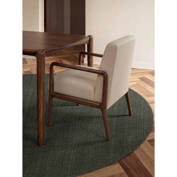 Тъмнозелен ръчно изработен вълнен кръгъл килим ø 160 cm Greenwich – Ted Baker-image-1