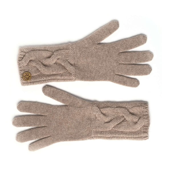 Hnědé kašmírové rukavice Bel cashmere Lela