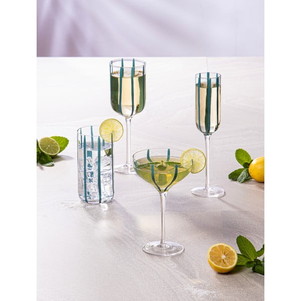 Чаши за шампанско в комплект от 4 бр. 180 ml Stripe – Ladelle-image-1