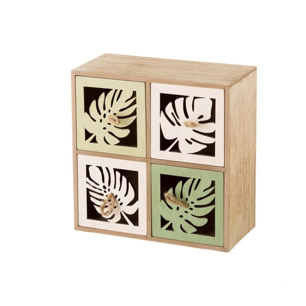 Dřevěná skříňka se 4 šuplíky Unimasa Leaves