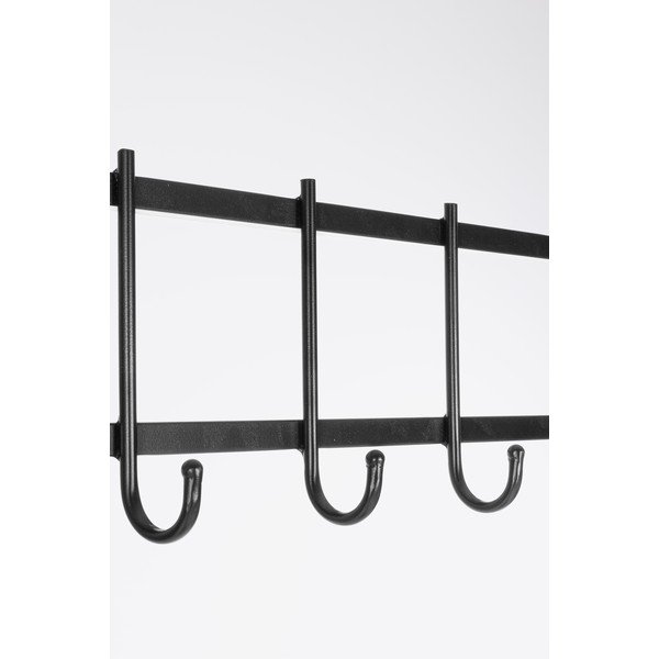 Черна/в естествен цвят метална стенна закачалка с рафт 64,5 cm Haldor – Yes Everyday-image-4