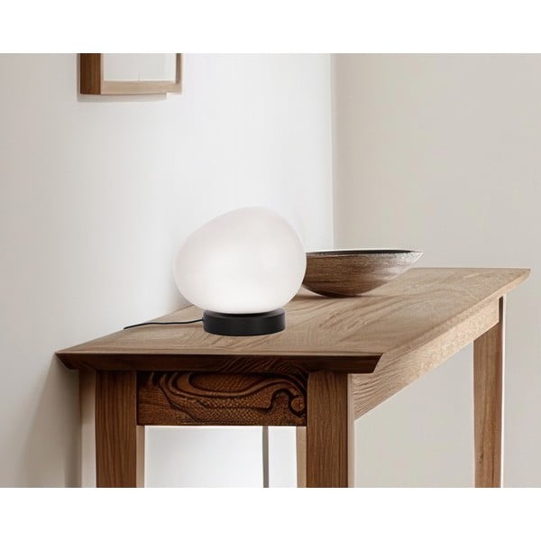 Черно-бяла настолна лампа (височина 19 cm) Stones – Candellux Lighting-image-1