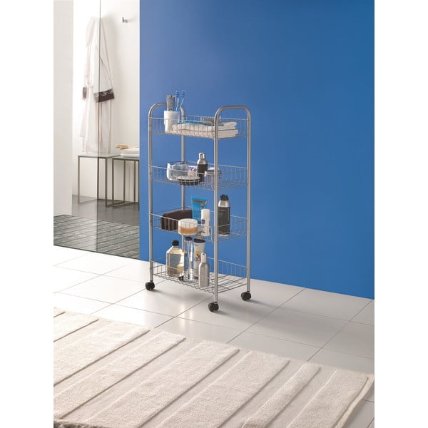 Метален подвижен рафт в сребристо 41x84 cm Ascona - Metaltex-image-2