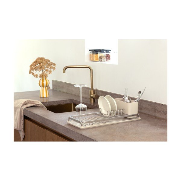 Бежова метална тавичка за оттичане 46x20 cm – Brabantia-image-1