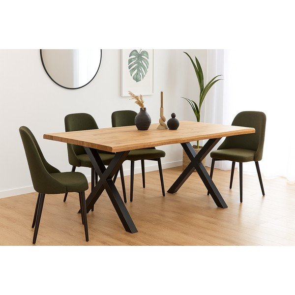 Трапезна маса от декор от дъб  90x160 cm Kora – Bonami Essentials-image-4