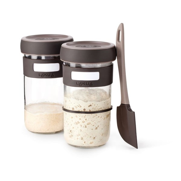 Комплект за закваска с шпатула 2 бр. 700 ml – Lékué
