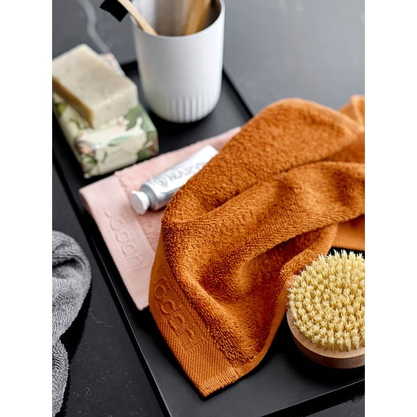 Оранжева хавлиена кърпа от памук Clay, 100 x 50 cm Comfort Organic - Södahl-image-1