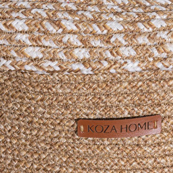 Бежова текстилна кутия за съхранение с капак 36x45x50 cm – Mioli Decor-image-3