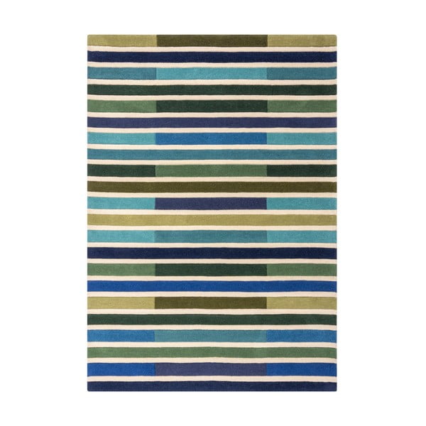 Зелен вълнен килим 290x200 cm Piano - Flair Rugs