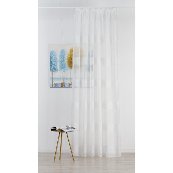 Бяла завеса 140x260 cm Musette - Mendola Fabrics-image-1