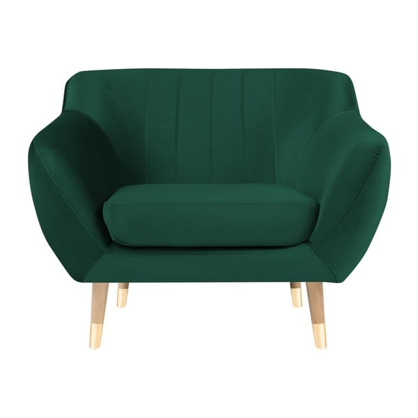 Кресло от тъмнозелено кадифе Benito - Mazzini Sofas