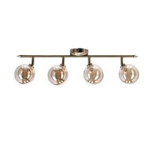 Лампа за таван в бронзов цвят със стъклен абажур ø 10 cm Rodia - Candellux Lighting