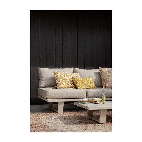 Сиво-бежов тапициран градински диван Bear – WOOOD-image-4