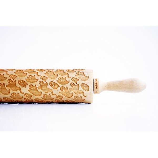 Дървен релефен валяк за тесто Ghosts - Valek-image-1