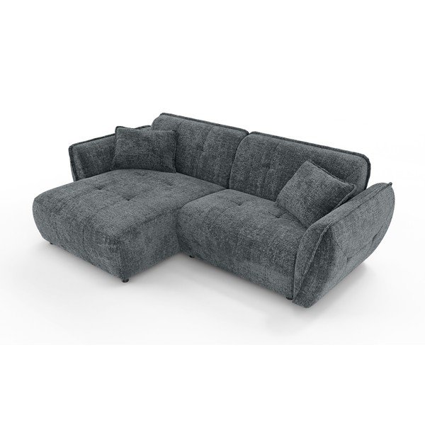 Тъмносив шенилов ъглов диван (ляв ъгъл) Nelia – Ropez-image-2