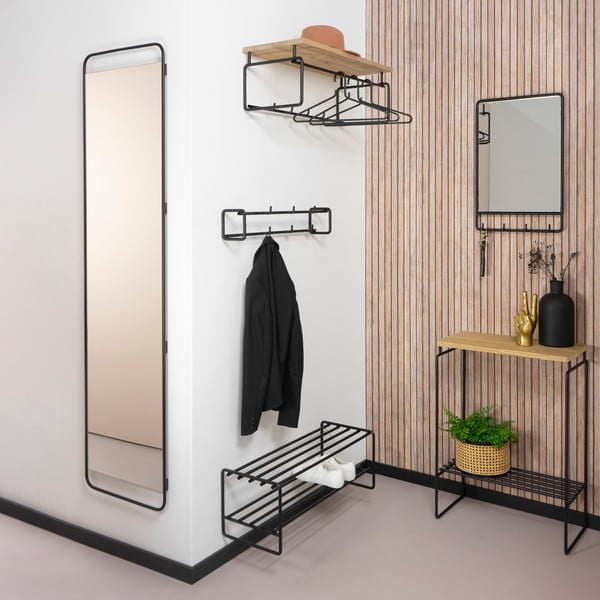 Черен метален шкаф за обувки Clint - Spinder Design-image-2