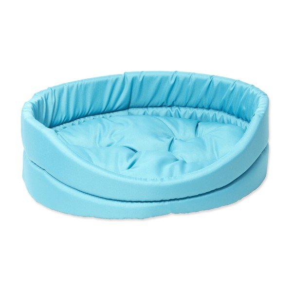 Тюркоазено плюшено легло за домашни любимци куче 40x48 cm Dog Fantasy DeLuxe – Plaček Pet Products