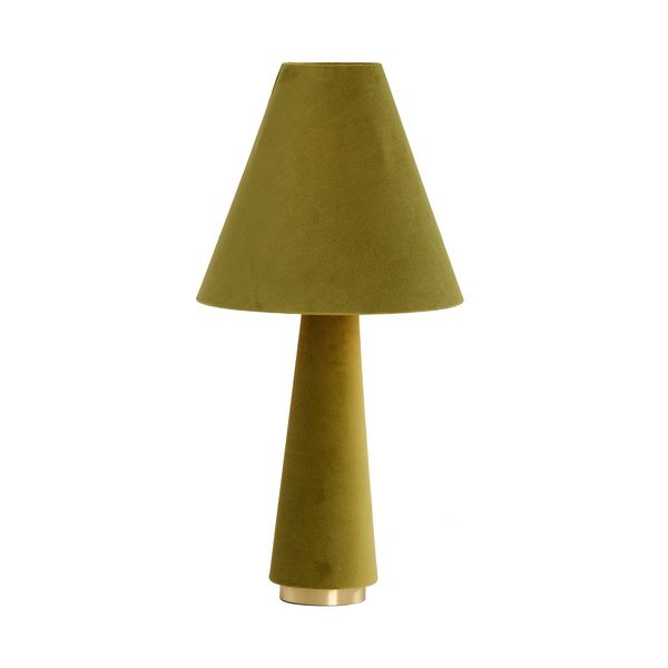 Зелена настолна лампа с текстилен абажур (височина 61 cm) Devia – Light & Living