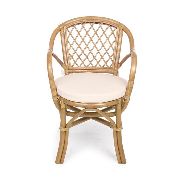 Градински стол от масивно дърво/ратанов в естествен цвят Athina – Bizzotto-image-2