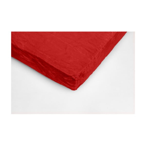 Червен чаршаф от микроплюш , 180 x 200 cm - My House
