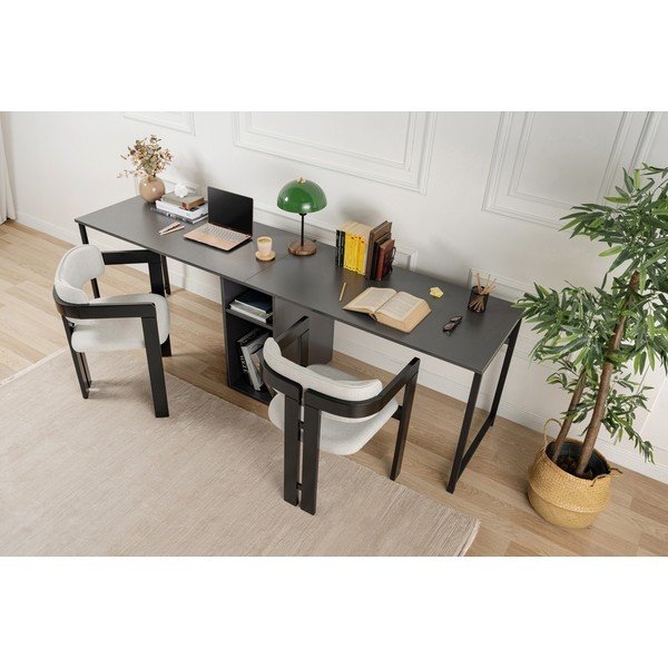 Матова работна маса 60x240 cm Twin – Kalune Design-image-1