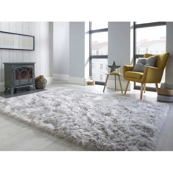 Сив килим , 160 x 230 cm Sheepskin - Flair Rugs-image-2