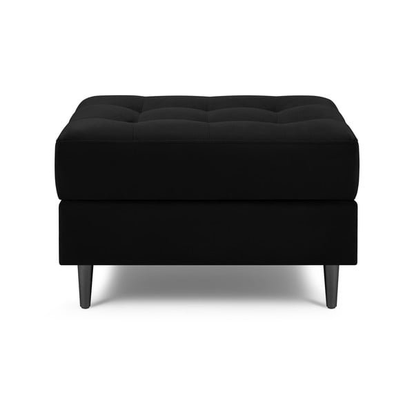 Табуретка за крака от черно кадифе Santo - Milo Casa-image-3