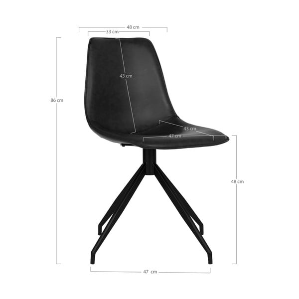 Сиви трапезни столове в комплект от 2 броя Monaco - House Nordic-image-4